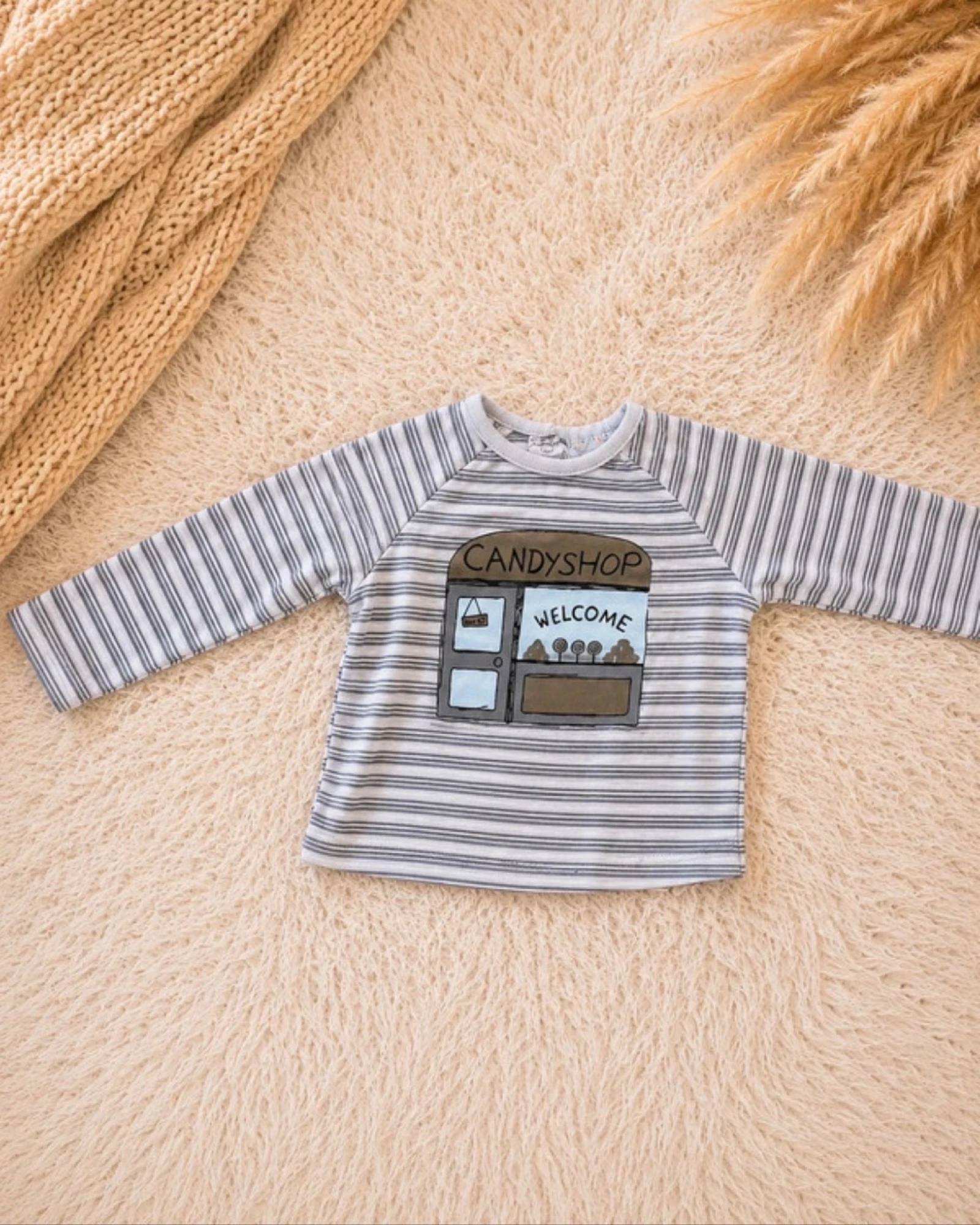 Lot of 4 baby long-sleeve t-shirts – Size 6 months – photo 3